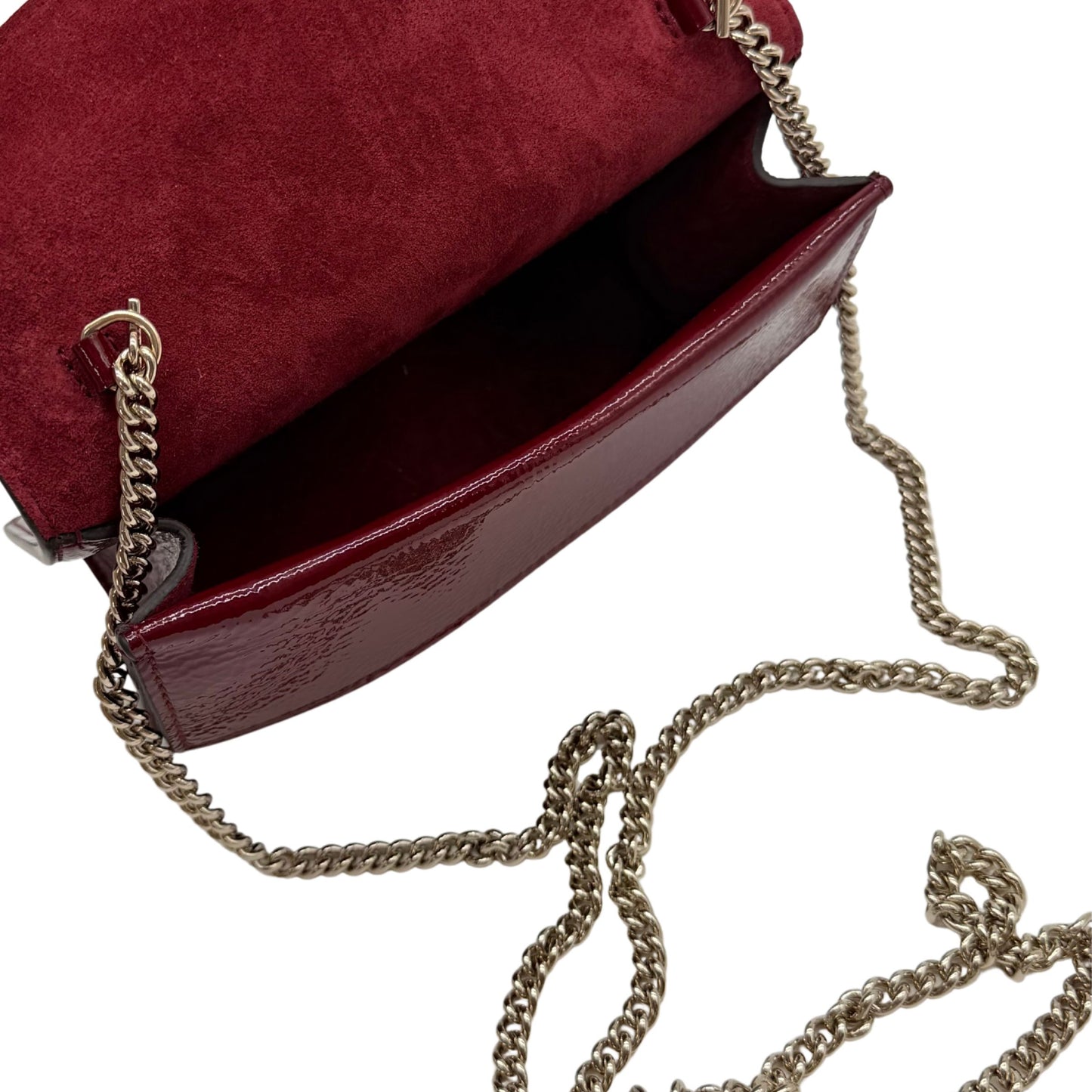 Gucci Dionysus Burgundy Mini Patent Leather Crossbody