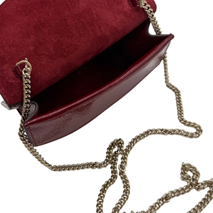 Gucci Dionysus Burgundy Mini Patent Leather Crossbody