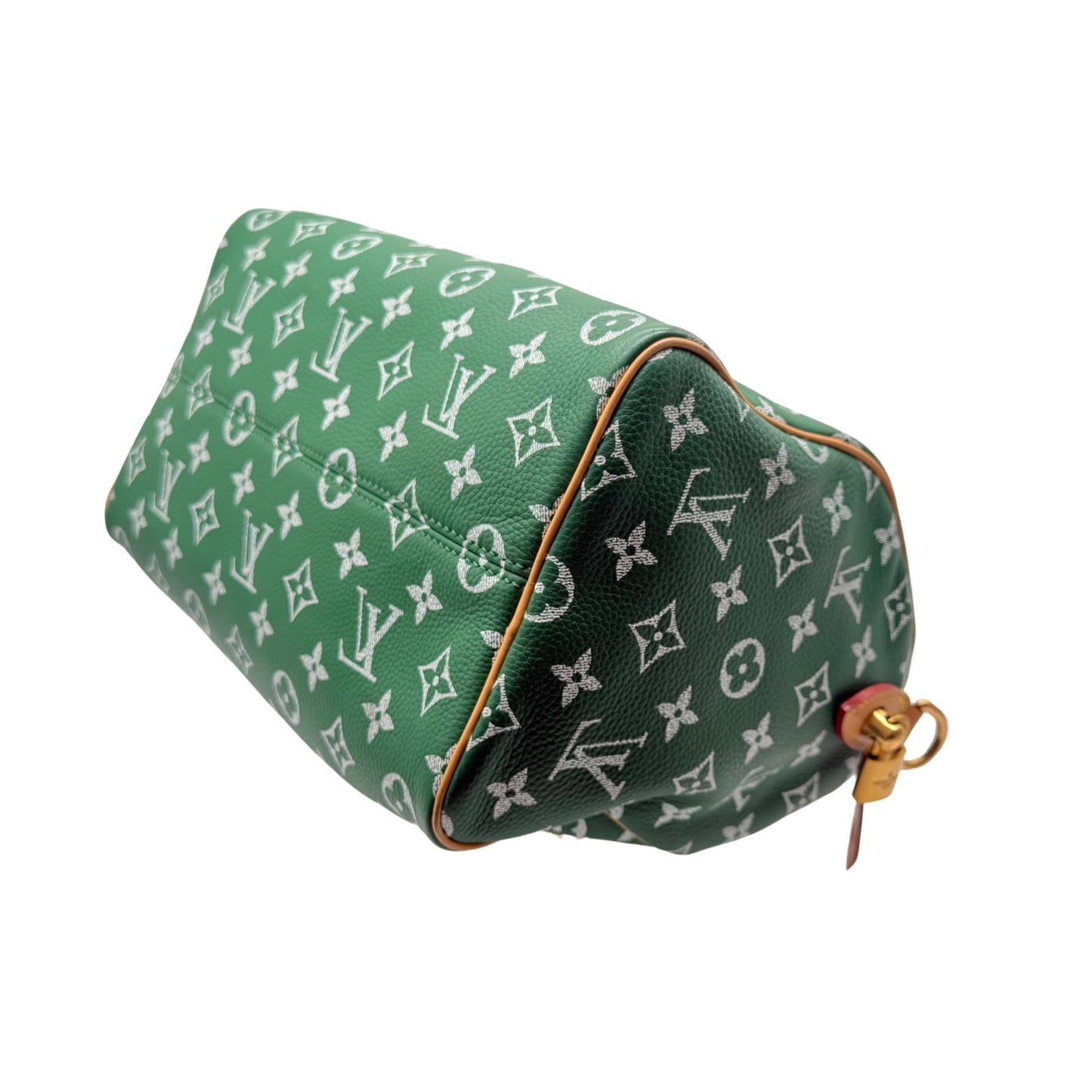 LOUIS VUITTON Calfskin Monogram Speedy P9 Bandouliere 30 Green
