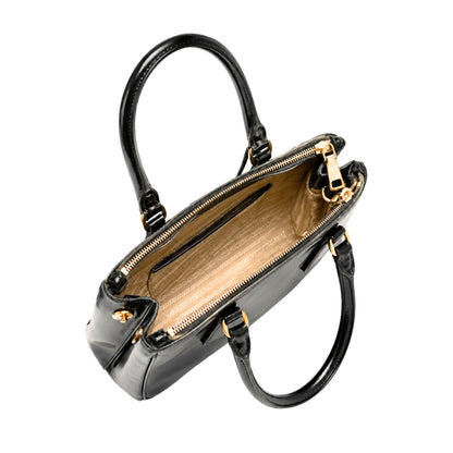Prada Galleria Small Black Patent Leather Bag