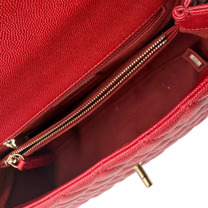 Chanel Small Coco Handle Red Flap