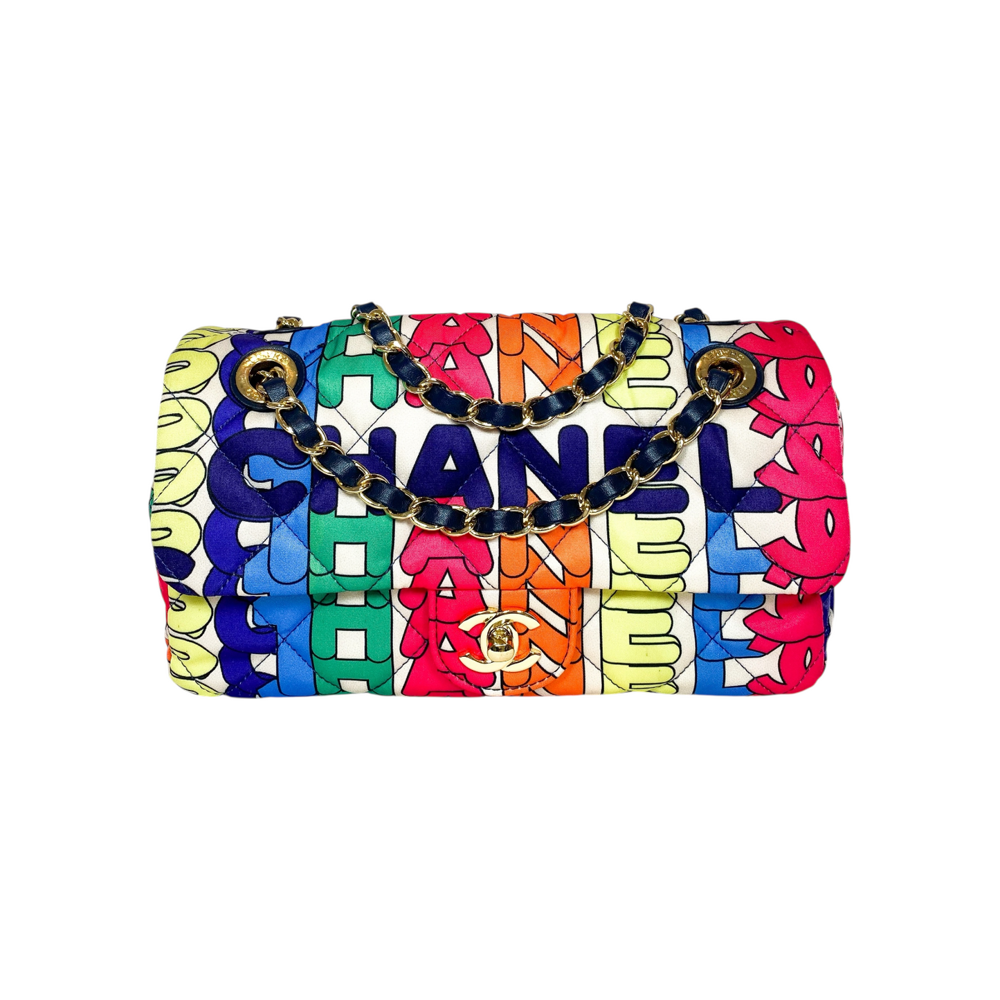 Chanel Multicolor Printed Flap Bag