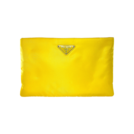Prada Yellow Clutch with Chain