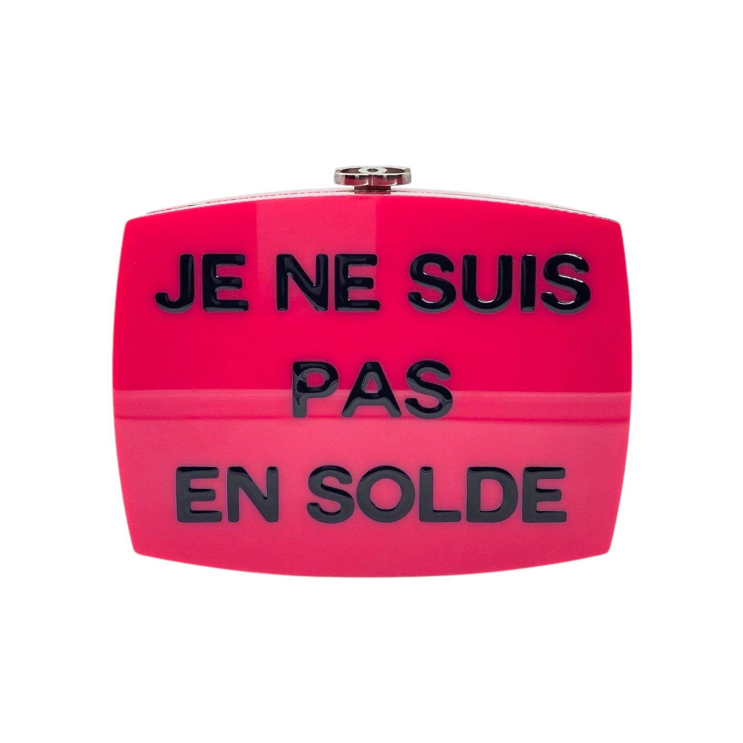 Chanel Hot Pink 5x5 Resin Minaudiere Clutch