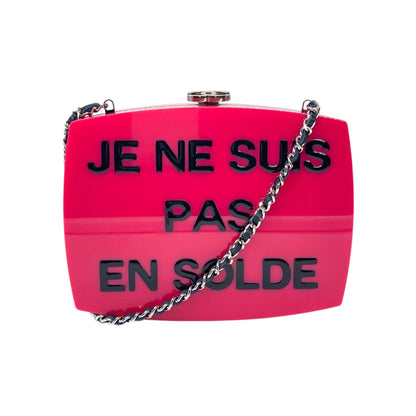 Chanel Hot Pink 5x5 Resin Minaudiere Clutch