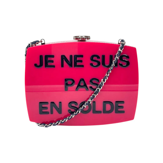 Chanel Hot Pink 5x5 Resin Minaudiere Clutch