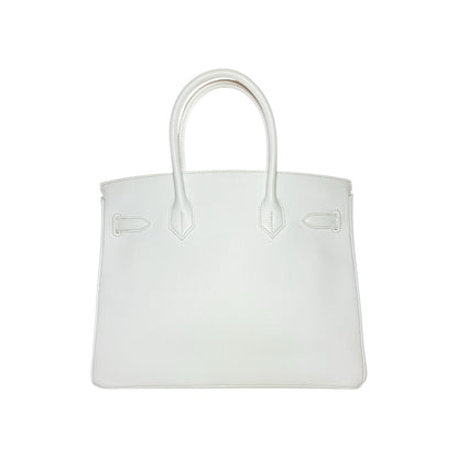 Hermes Birkin 30 White Epsom Palladium Hardware