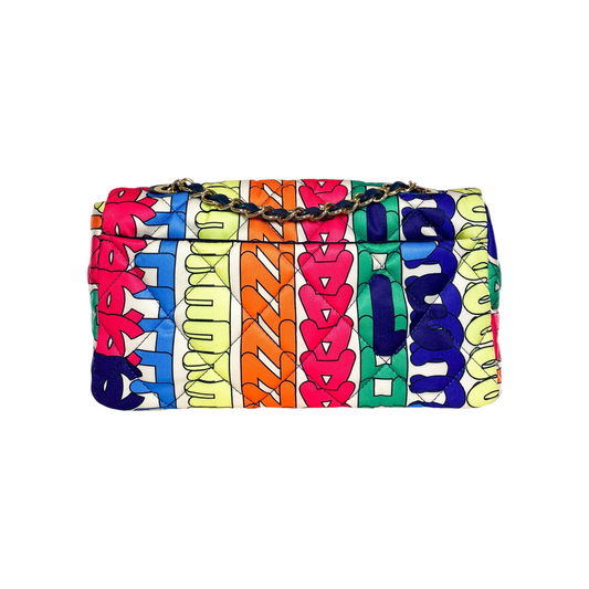 Chanel Multicolor Printed Flap Bag