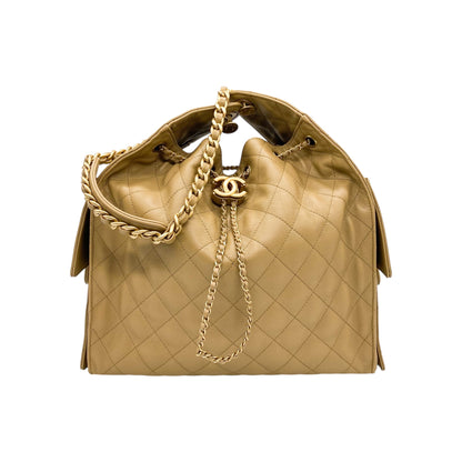 Chanel 25 Dark Beige Large