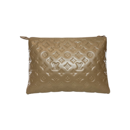 Louis Vuitton Taupe Embossed Monogram Coussin MM