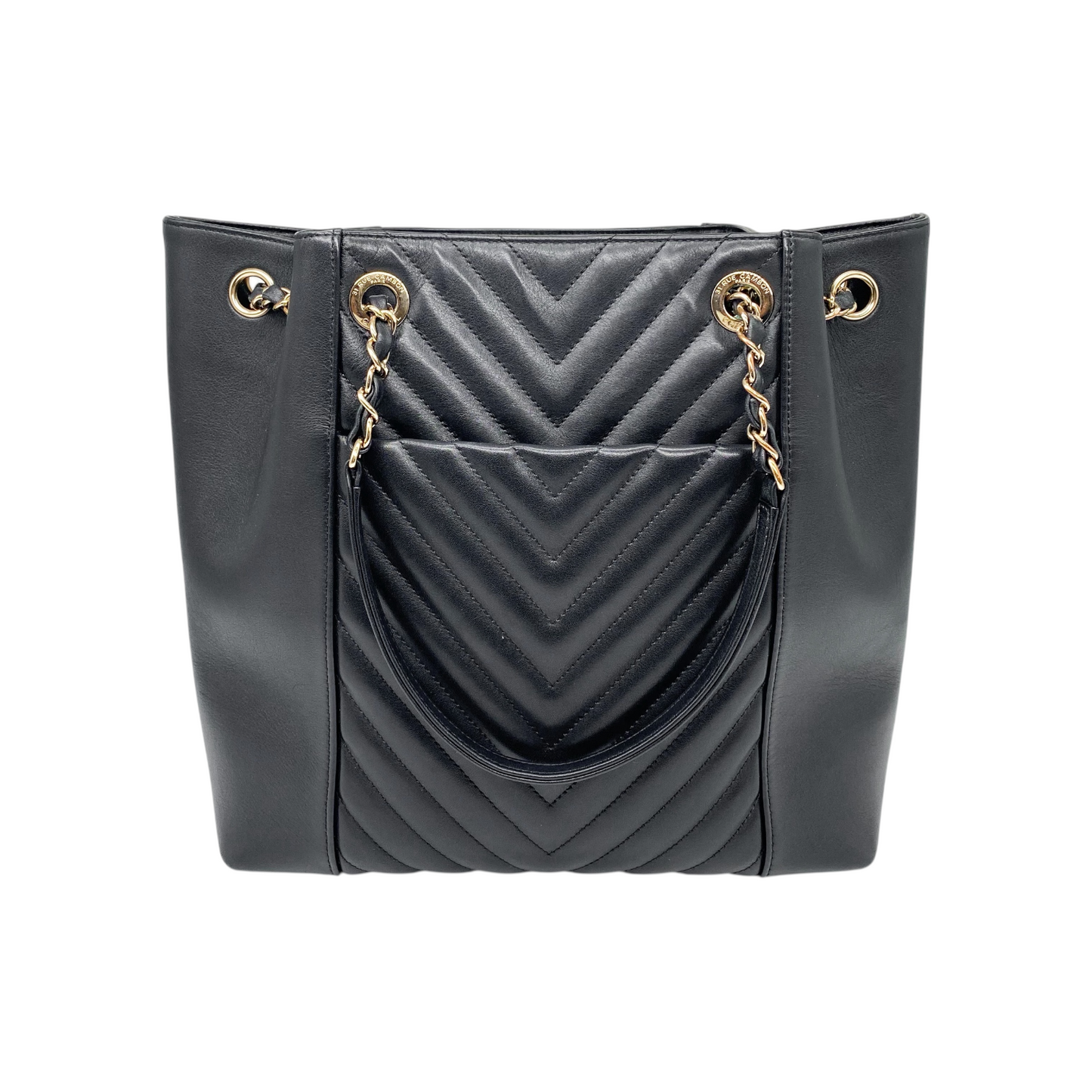 Chanel Black Chevron Tote