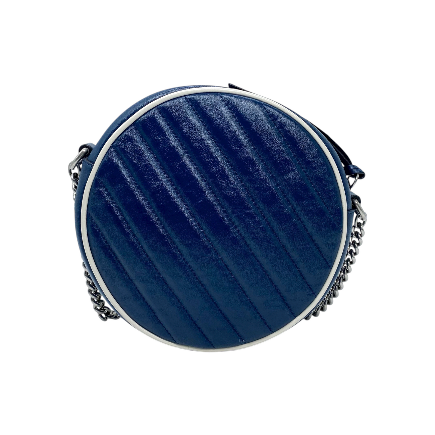 Gucci Navy Round Marmont Camera Bag