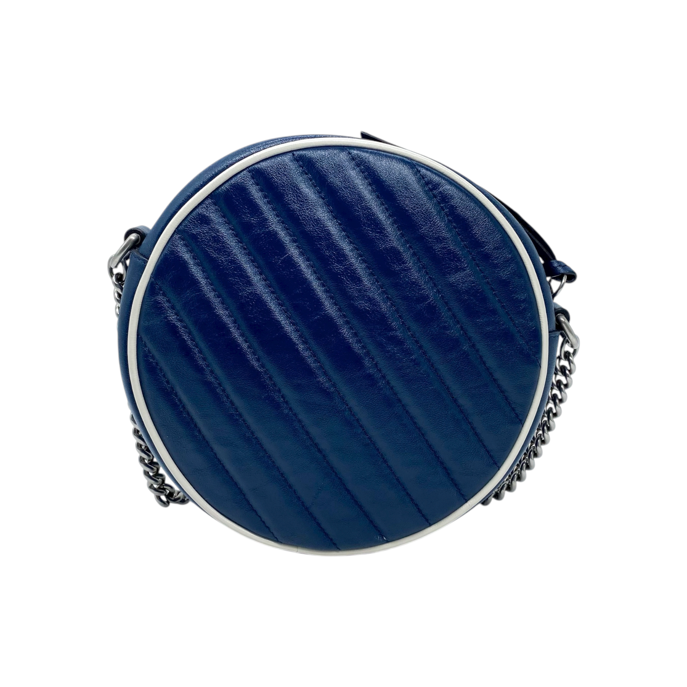 Gucci Navy Round Marmont Camera Bag