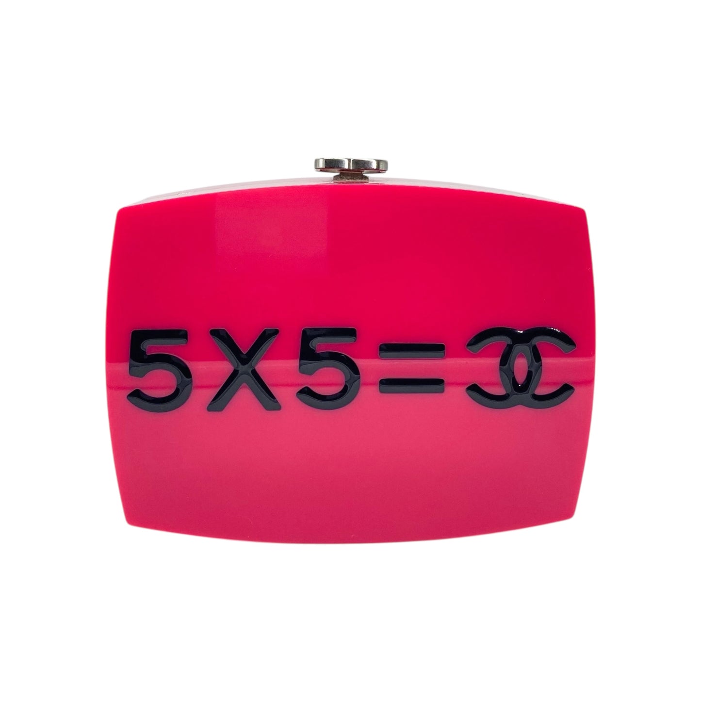 Chanel Hot Pink 5x5 Resin Minaudiere Clutch