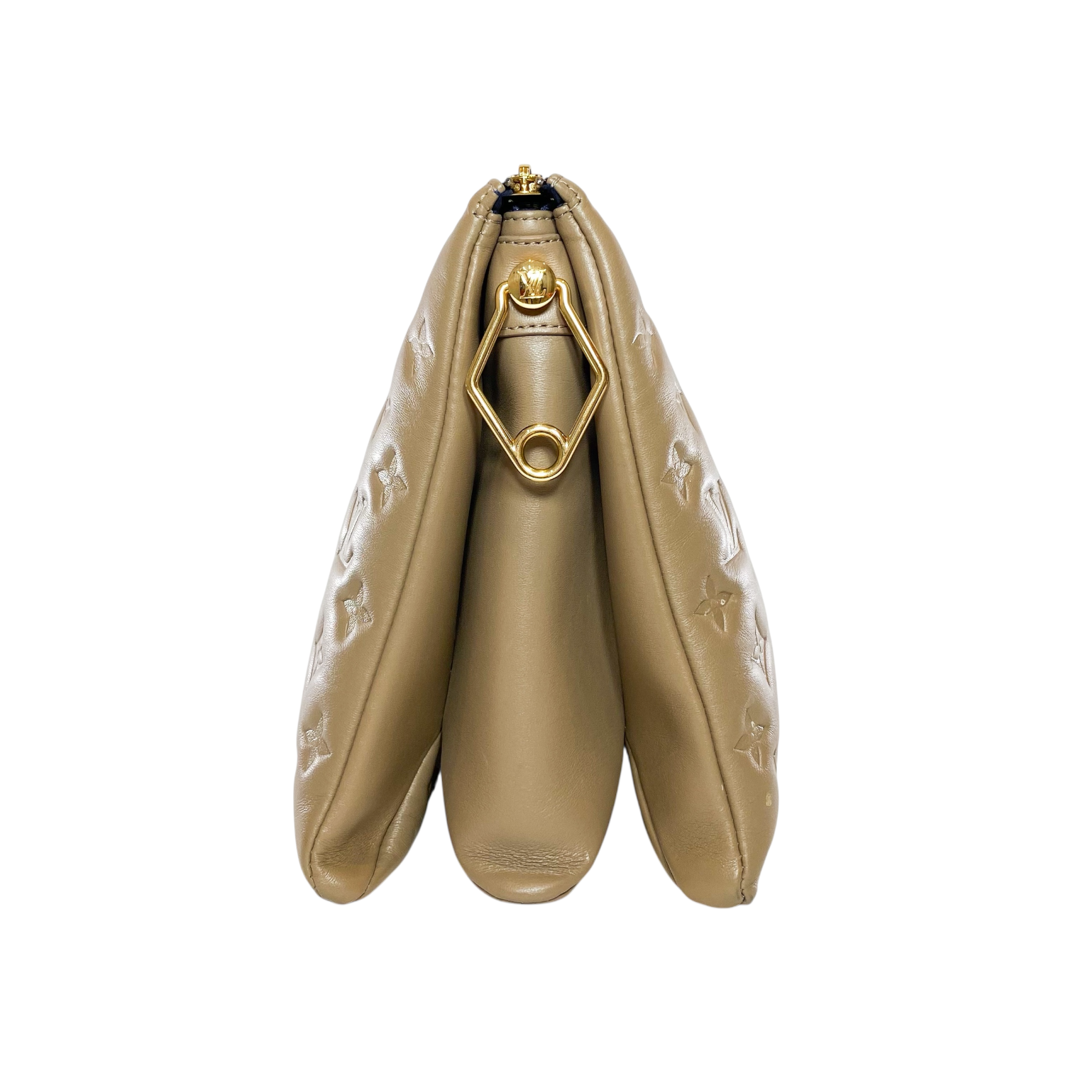 Louis Vuitton Taupe Embossed Monogram Coussin MM