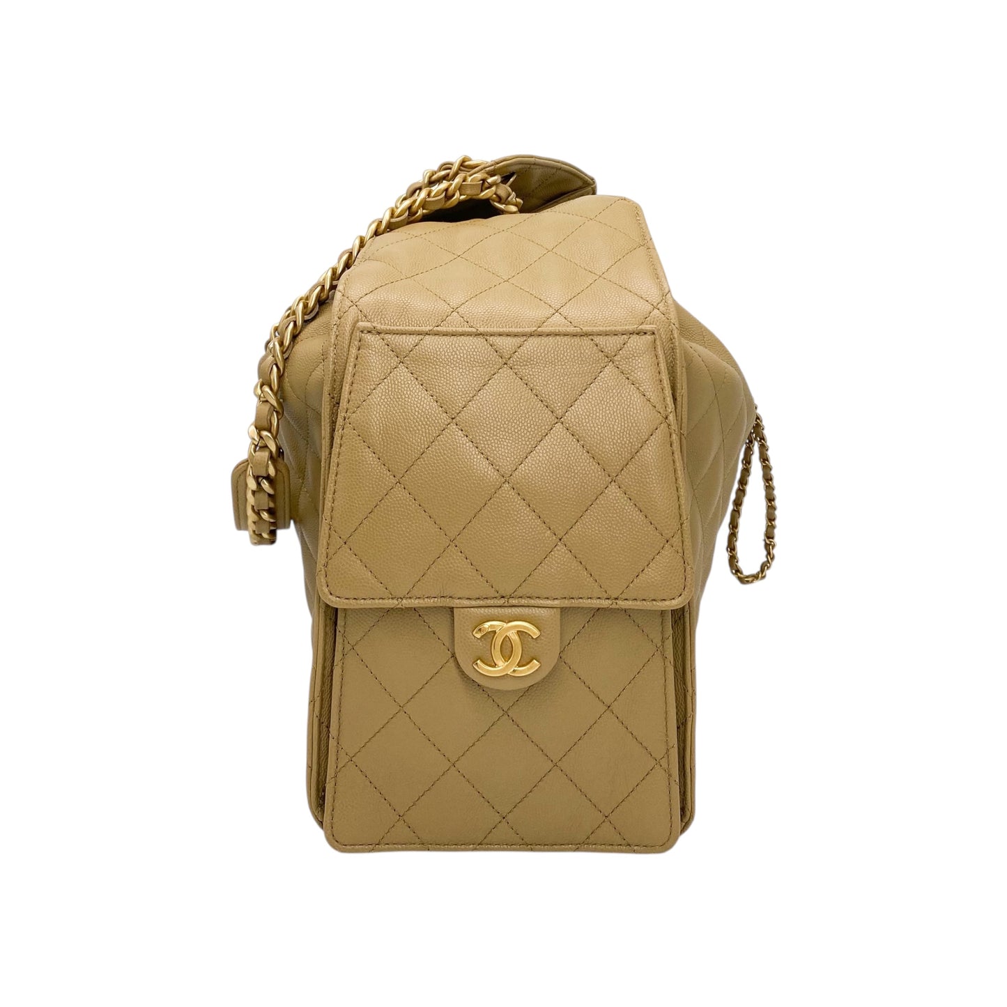 Chanel 25 Dark Beige Large