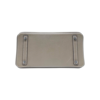 Hermes Birkin 30 Etoupe Evercolor Palladium Hardware