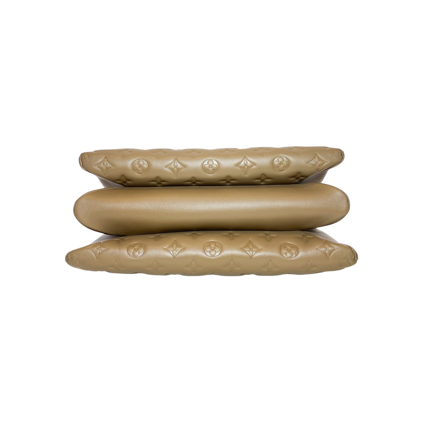 Louis Vuitton Taupe Embossed Monogram Coussin MM