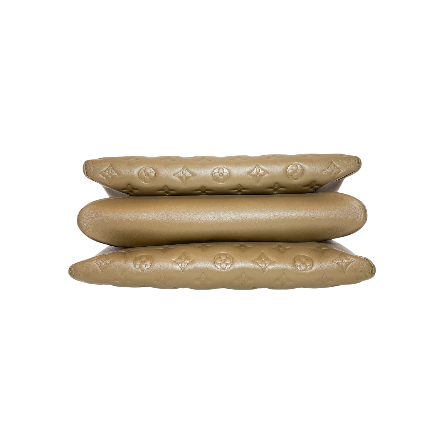 Louis Vuitton Taupe Embossed Monogram Coussin MM