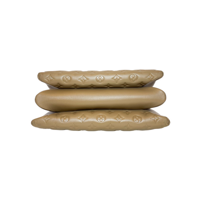 Louis Vuitton Taupe Embossed Monogram Coussin MM