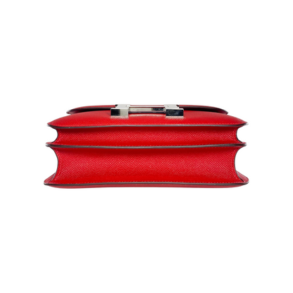 Hermes Constance 24 Rouge Casaque Epsom Palladium Hardware