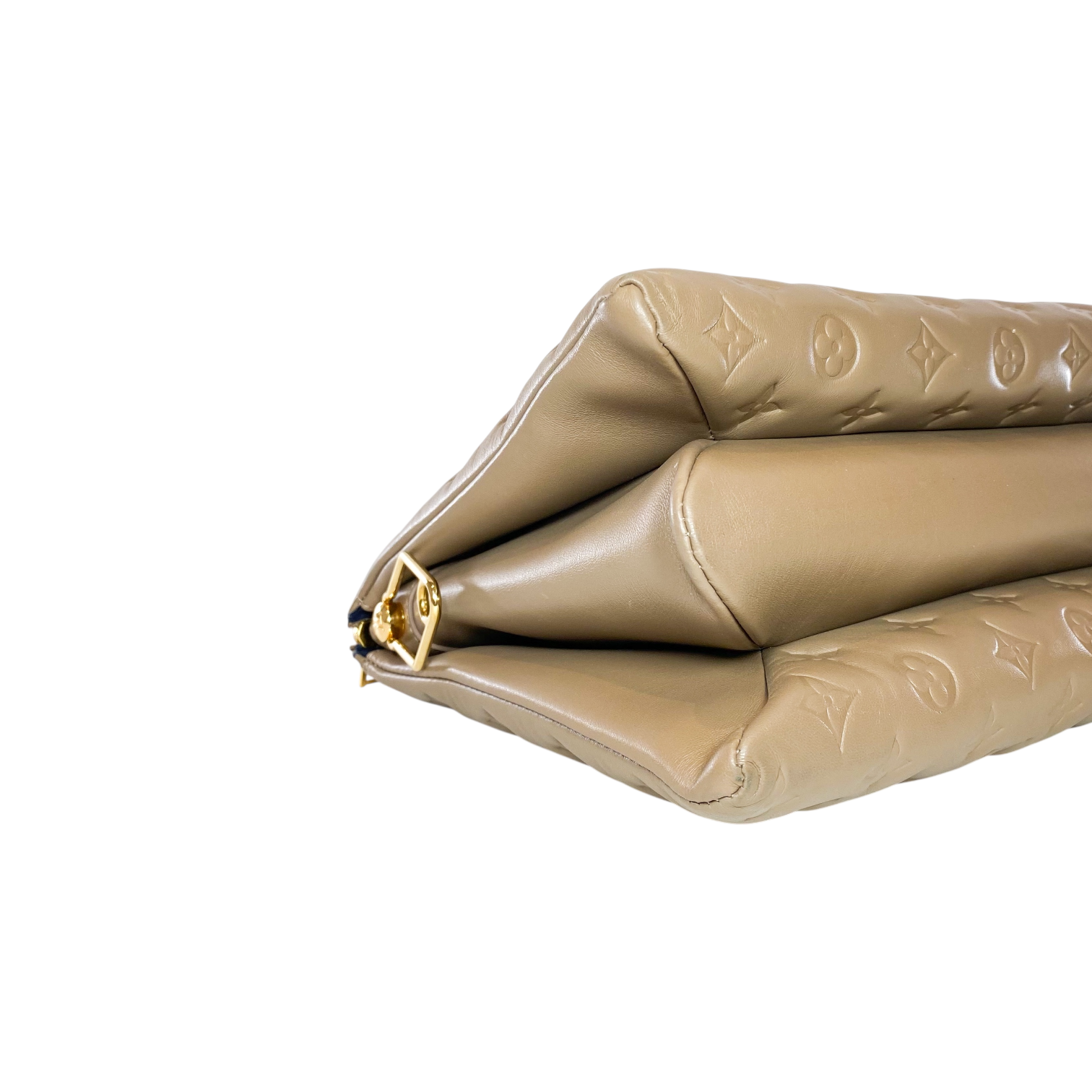 Louis Vuitton Taupe Embossed Monogram Coussin MM