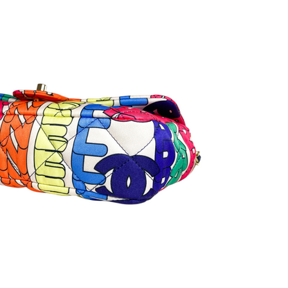 Chanel Multicolor Printed Flap Bag