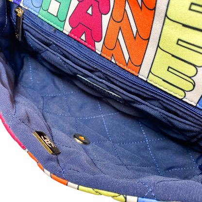 Chanel Multicolor Printed Flap Bag