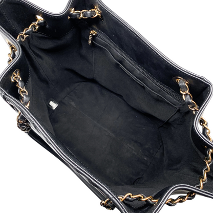 Chanel Black Chevron Tote