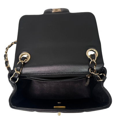 Chanel Monaco Black Mini Square Flap Bag