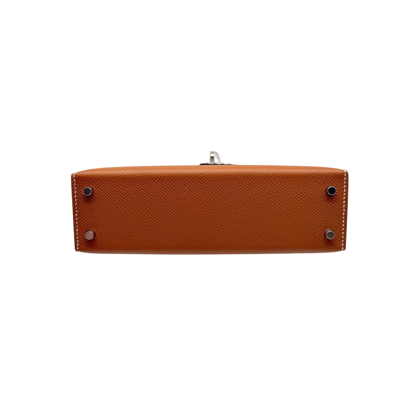 Hermes Mini Kelly in Gold Epsom with Palladium Hardware