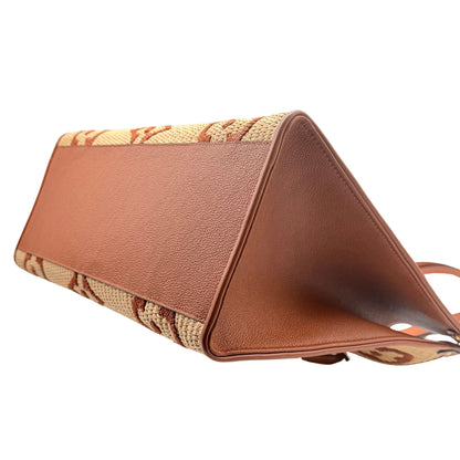 Louis Vuitton On the Go Raffia Beige Brown Tote
