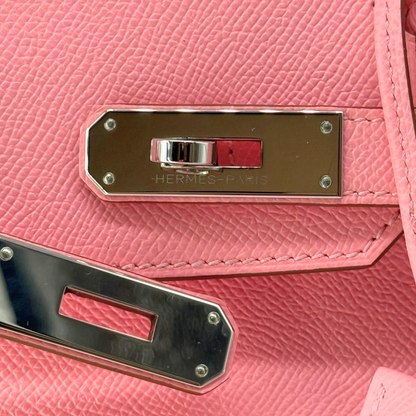 Hermes Birkin 30 Rose Confetti Epsom Palladium Hardware