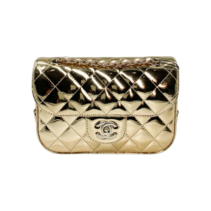 Chanel Gold Mirror Hollywood Boulevard Mini Flap Bag