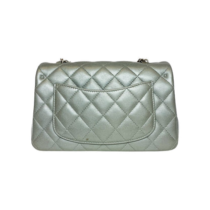 Chanel Metallic Silver Mini Rectangle