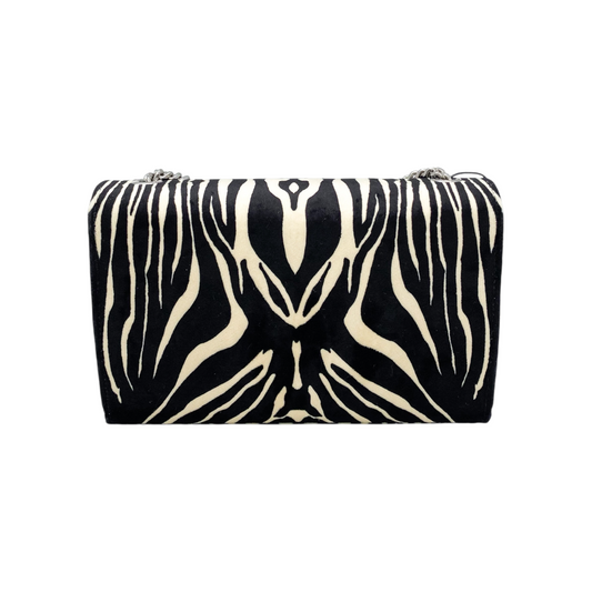 Saint Laurent Nero Beige Zebra Small Kate Bag