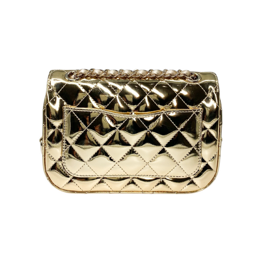 Chanel Gold Mirror Hollywood Boulevard Mini Flap Bag