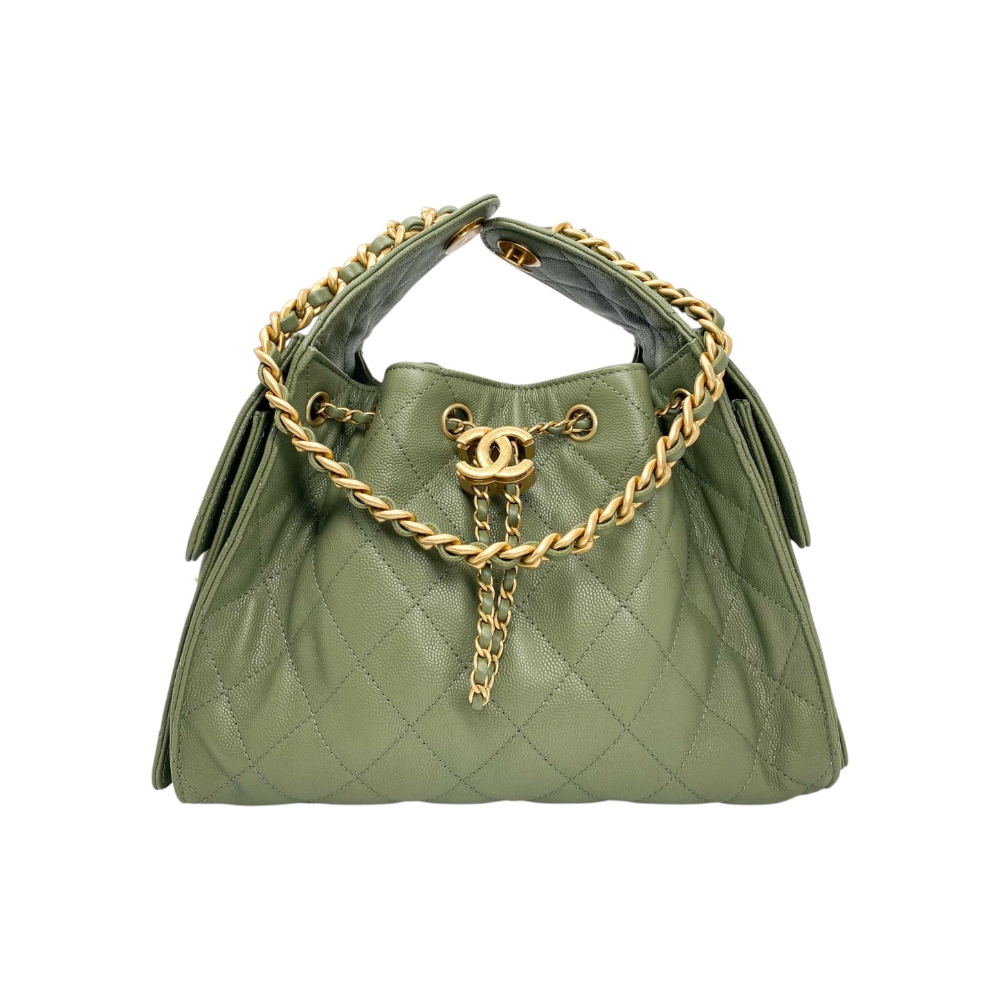 Chanel 25 Khaki Small