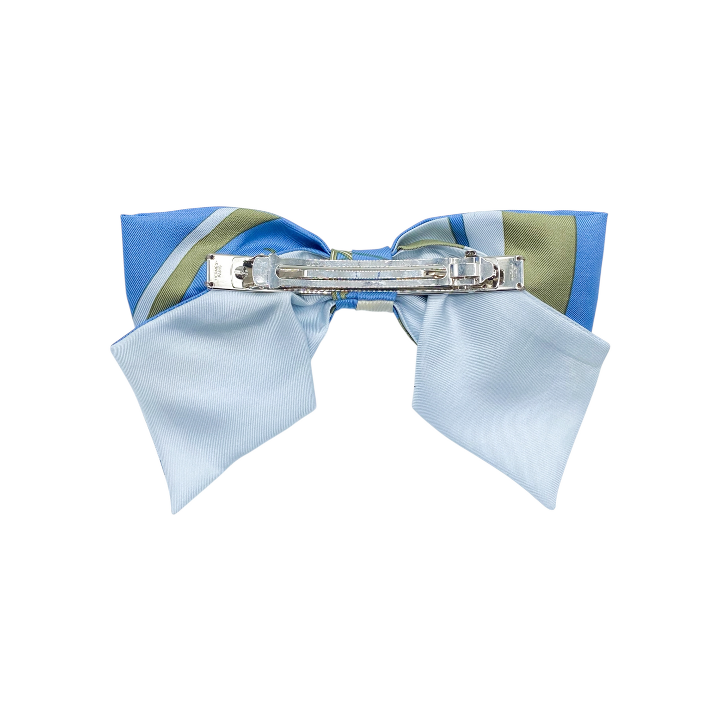 Hermes Bleu Cyclades Ex-Libris Grenelle Hair Clip
