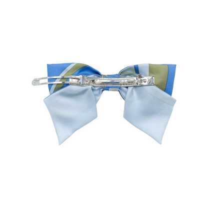 Hermes Bleu Cyclades Ex-Libris Grenelle Hair Clip
