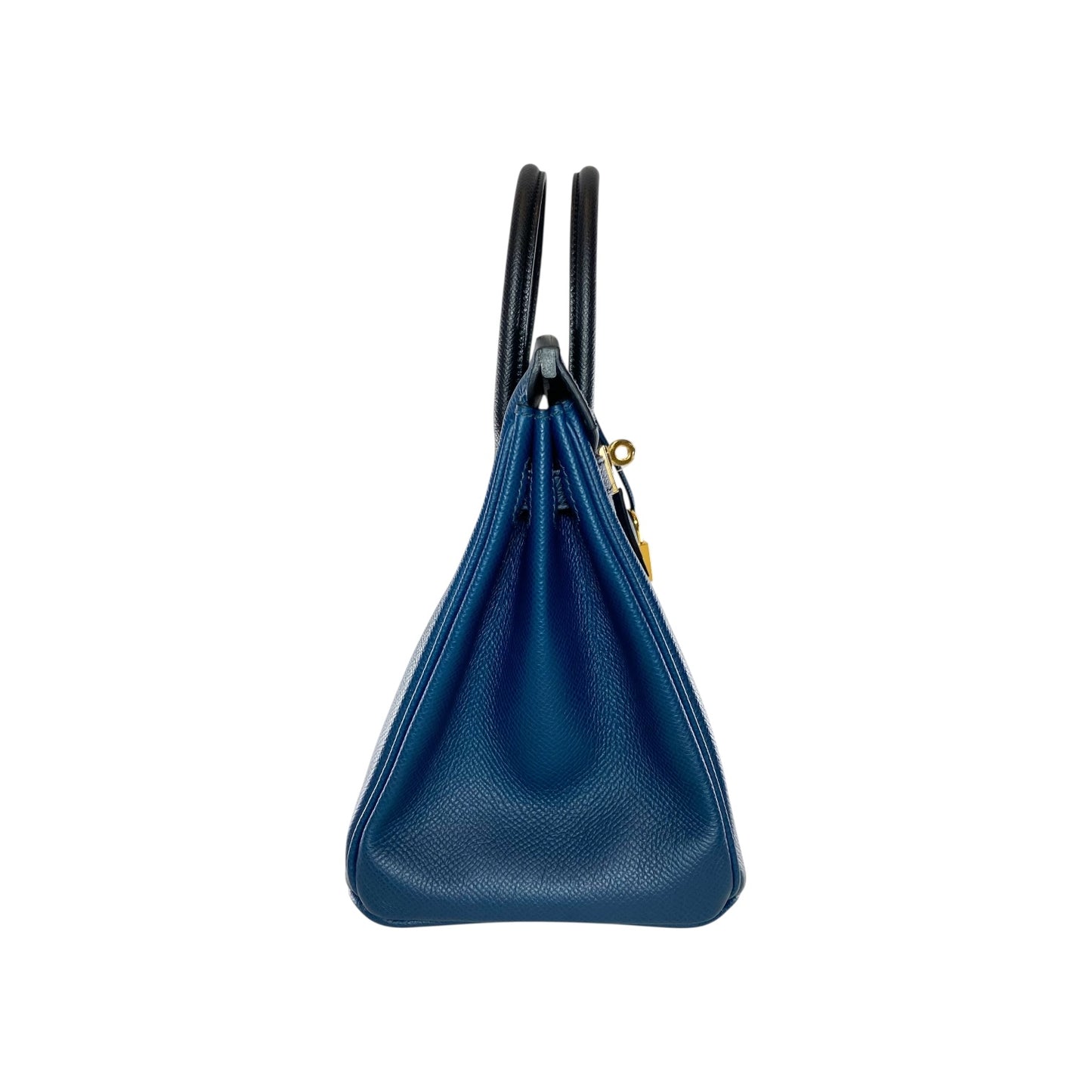 Hermes Birkin 25 Bleu de Prusse Bleu Indigo Noir Epsom Gold Hardware
