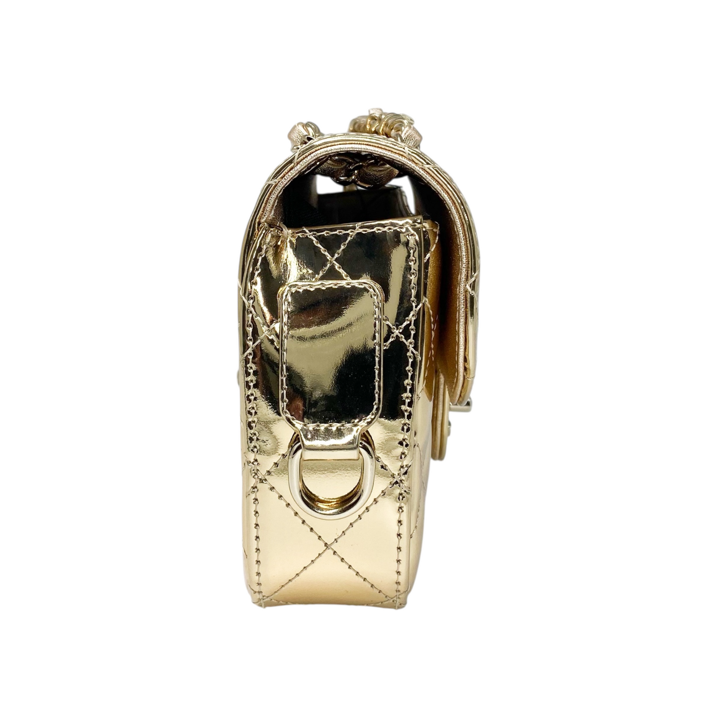 Chanel Gold Mirror Hollywood Boulevard Mini Flap Bag