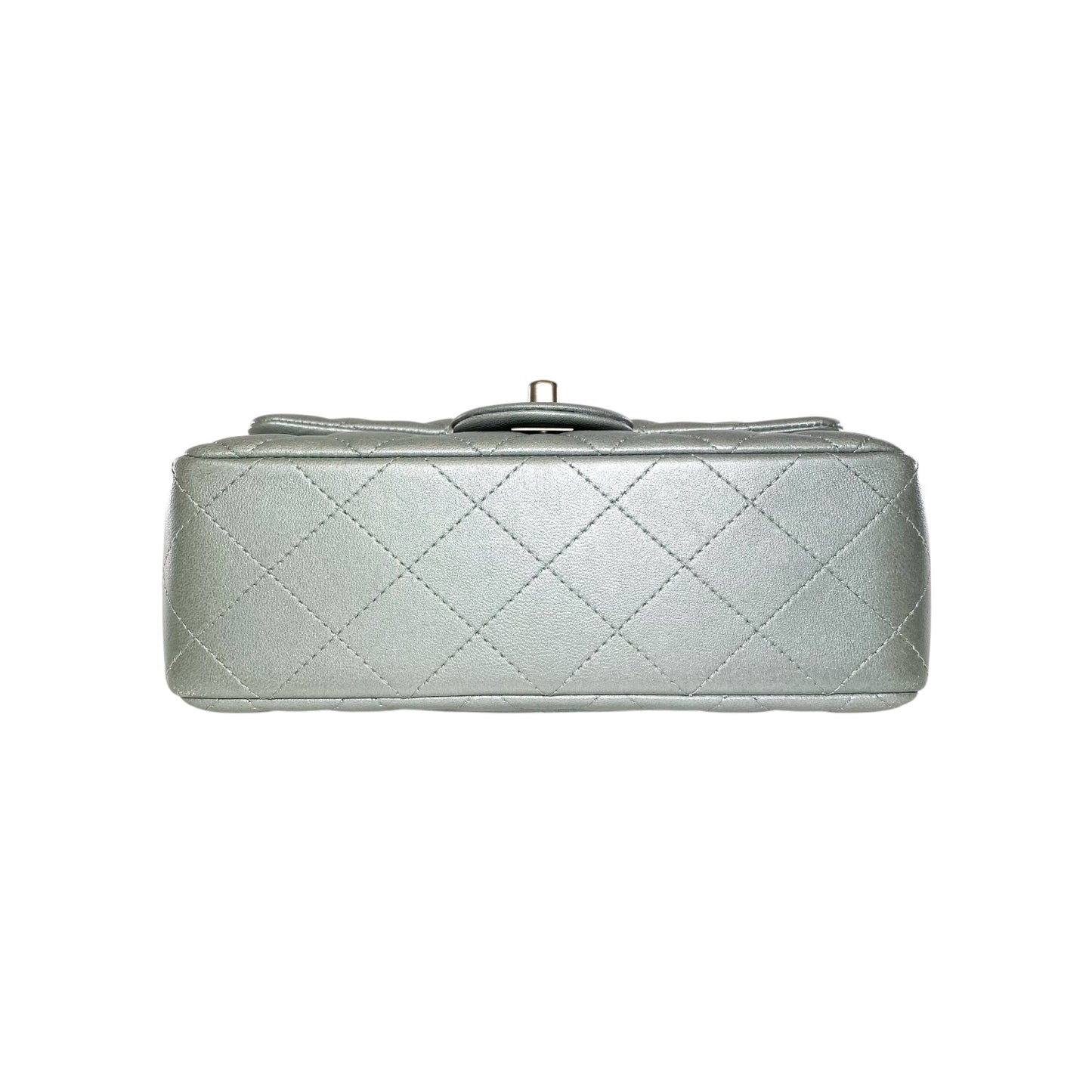 Chanel Metallic Silver Mini Rectangle
