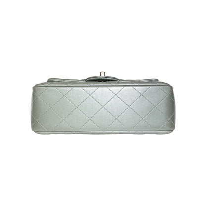 Chanel Metallic Silver Mini Rectangle