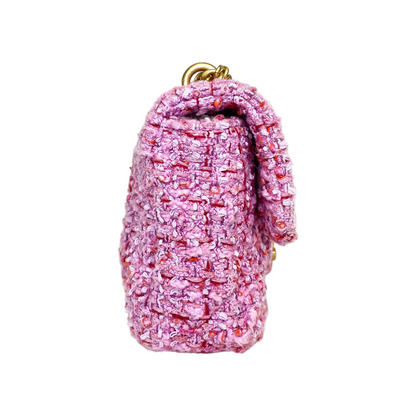 Chanel Pink Tweed Pending CC Mini Square Flap Bag