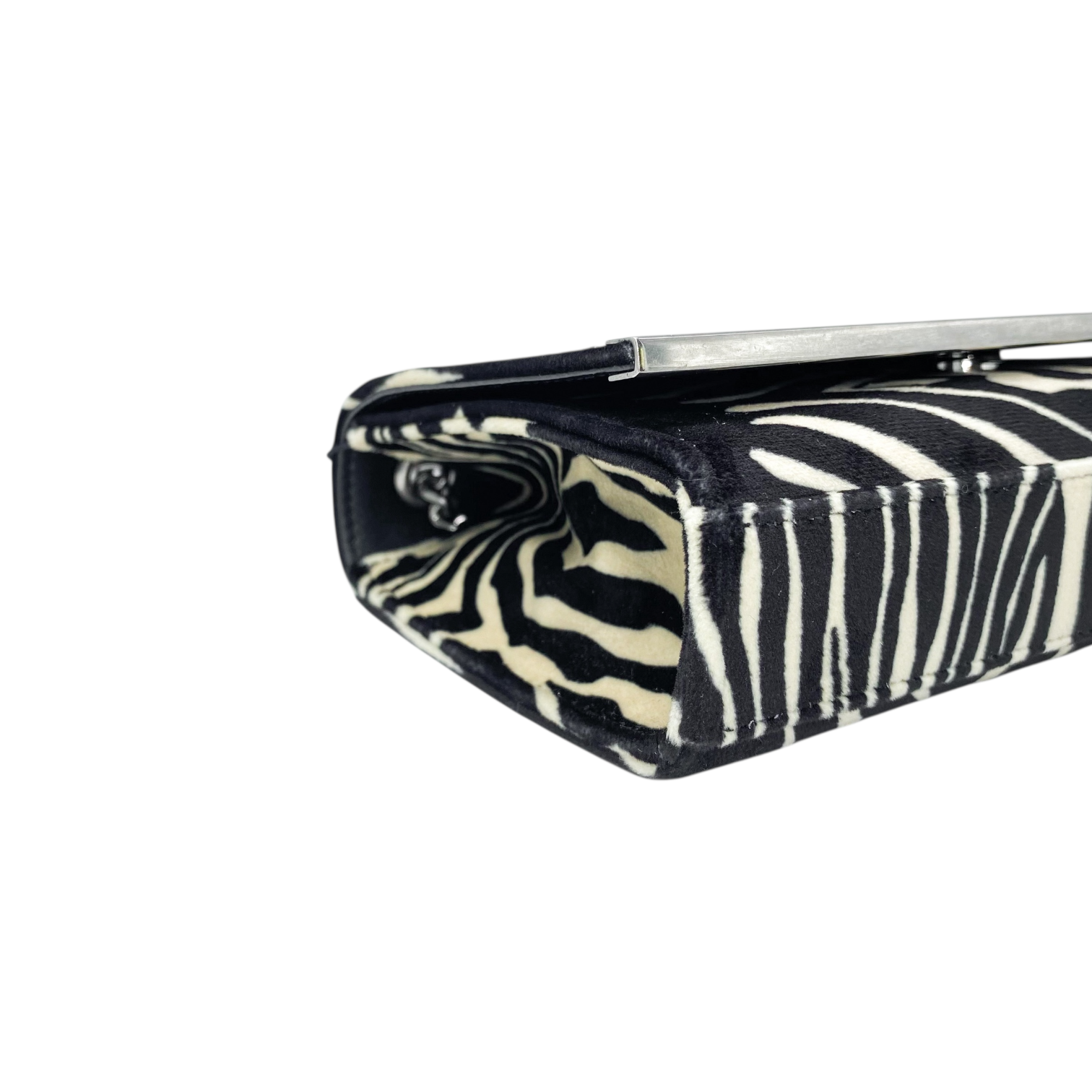 Saint Laurent Nero Beige Zebra Small Kate Bag