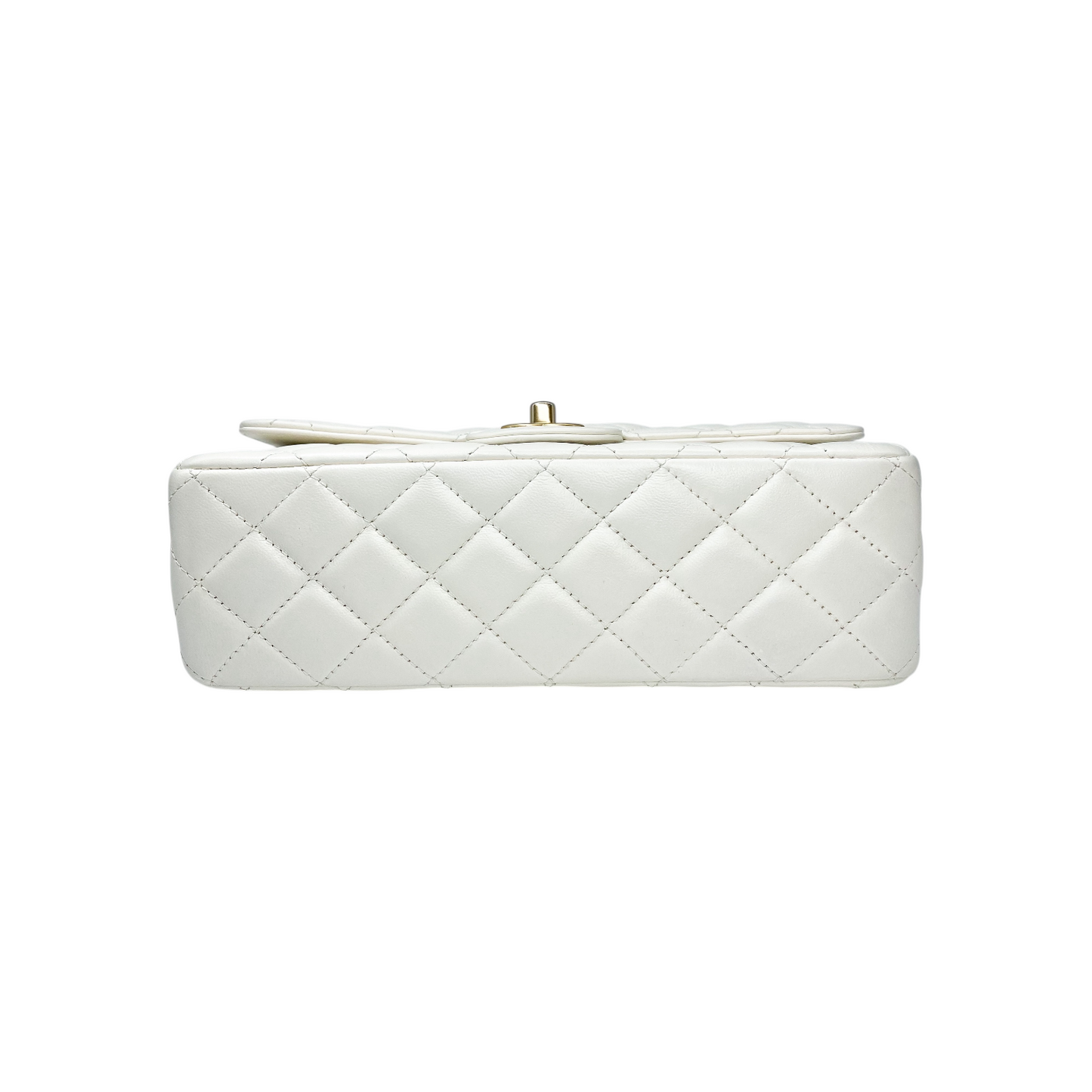 Chanel White Small Top Handle Flap Bag