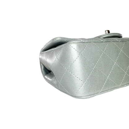 Chanel Metallic Silver Mini Rectangle