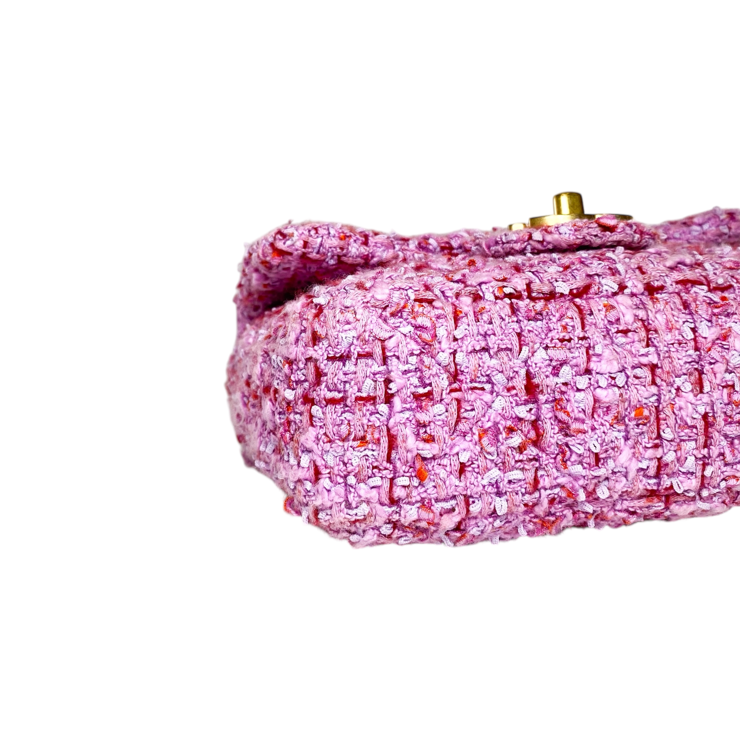 Chanel Pink Tweed Pending CC Mini Square Flap Bag