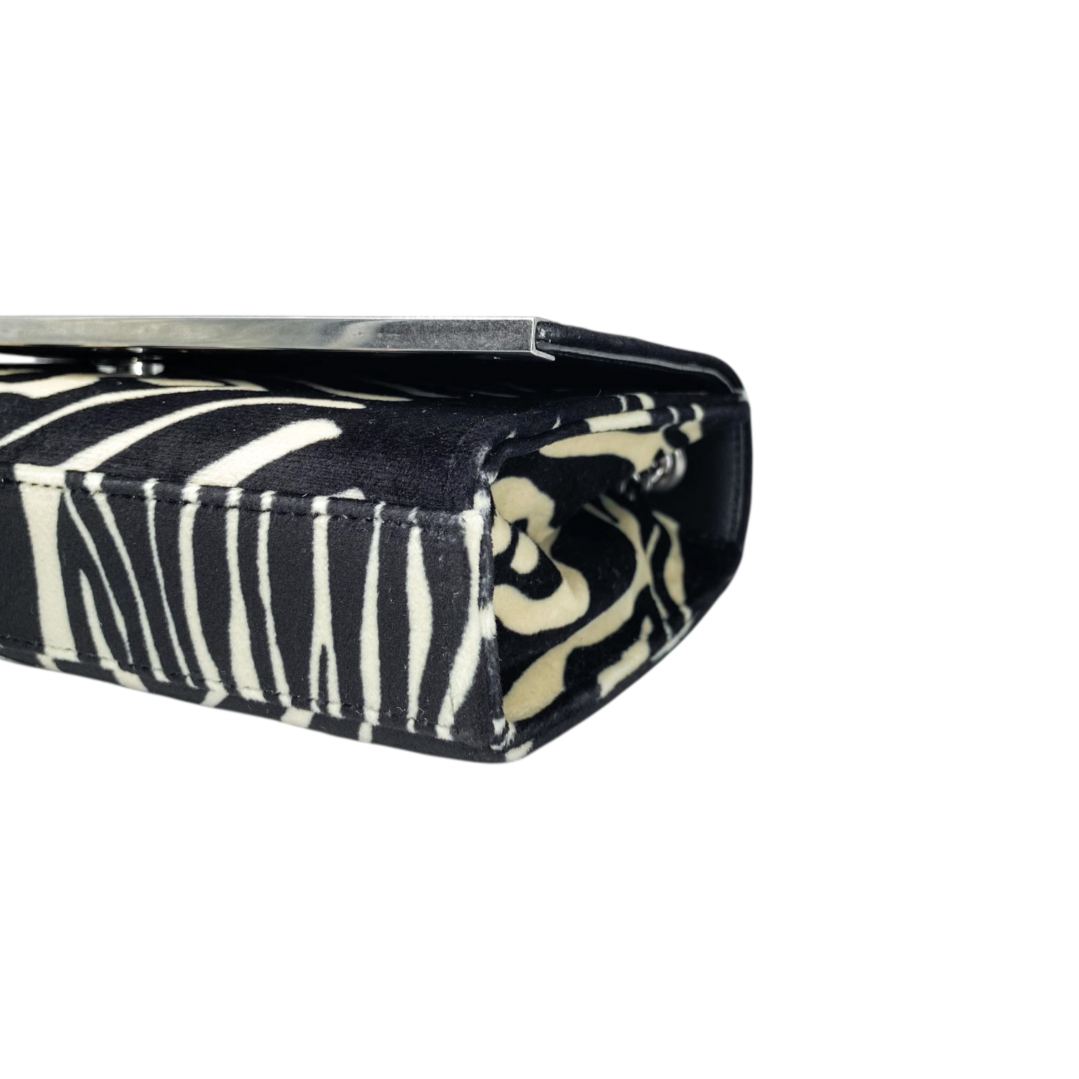 Saint Laurent Nero Beige Zebra Small Kate Bag